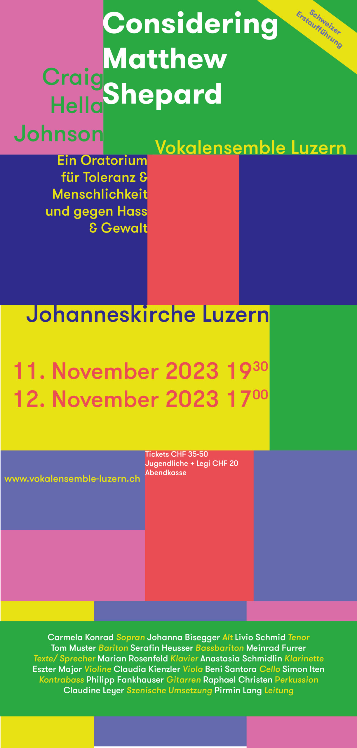 Vokalensemble Luzern | 11.-12. November